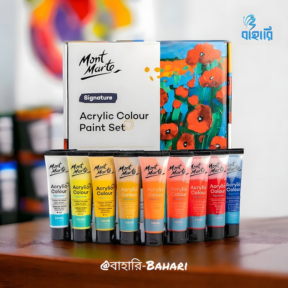 Monte marte acrylic color set by bahari