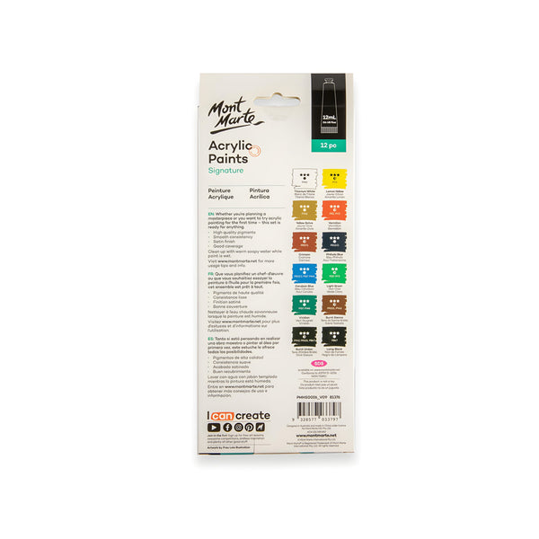 Acrylic Paints Signature 12pc x 12ml